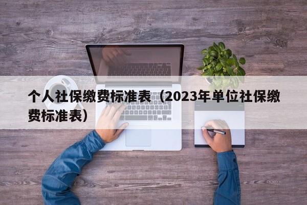 个人社保缴费标准表（2023年单位社保缴费标准表）