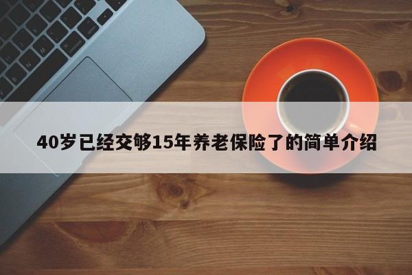 40岁已经交够15年养老保险了的简单介绍