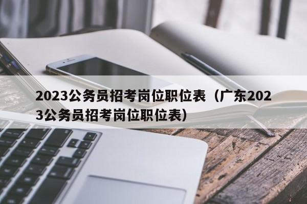 2023公务员招考岗位职位表（广东2023公务员招考岗位职位表）